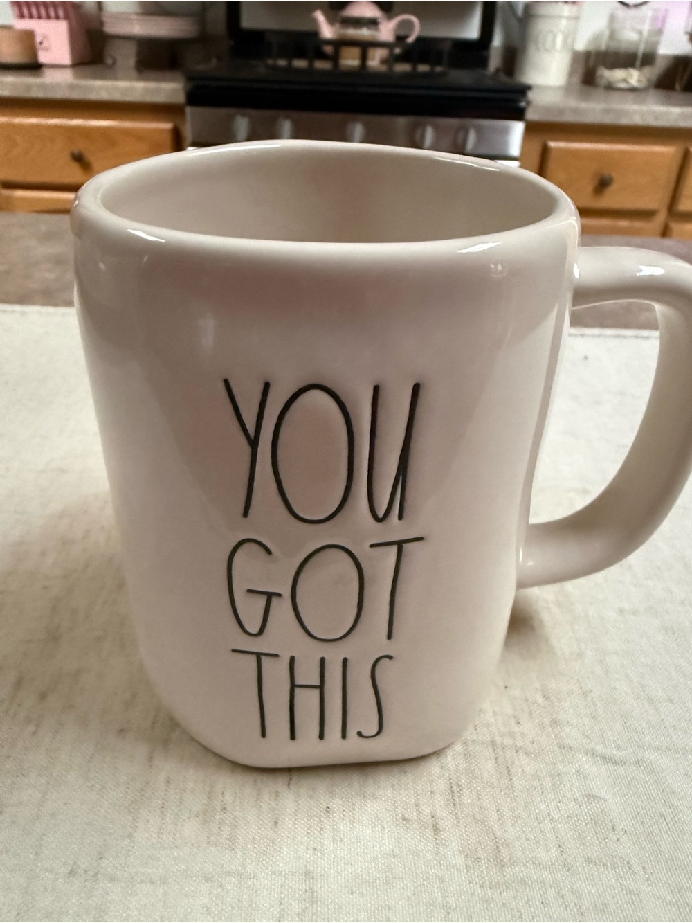 Rae Dunn You Got This White Ceramic Mug - Inspirational Coffee Cup